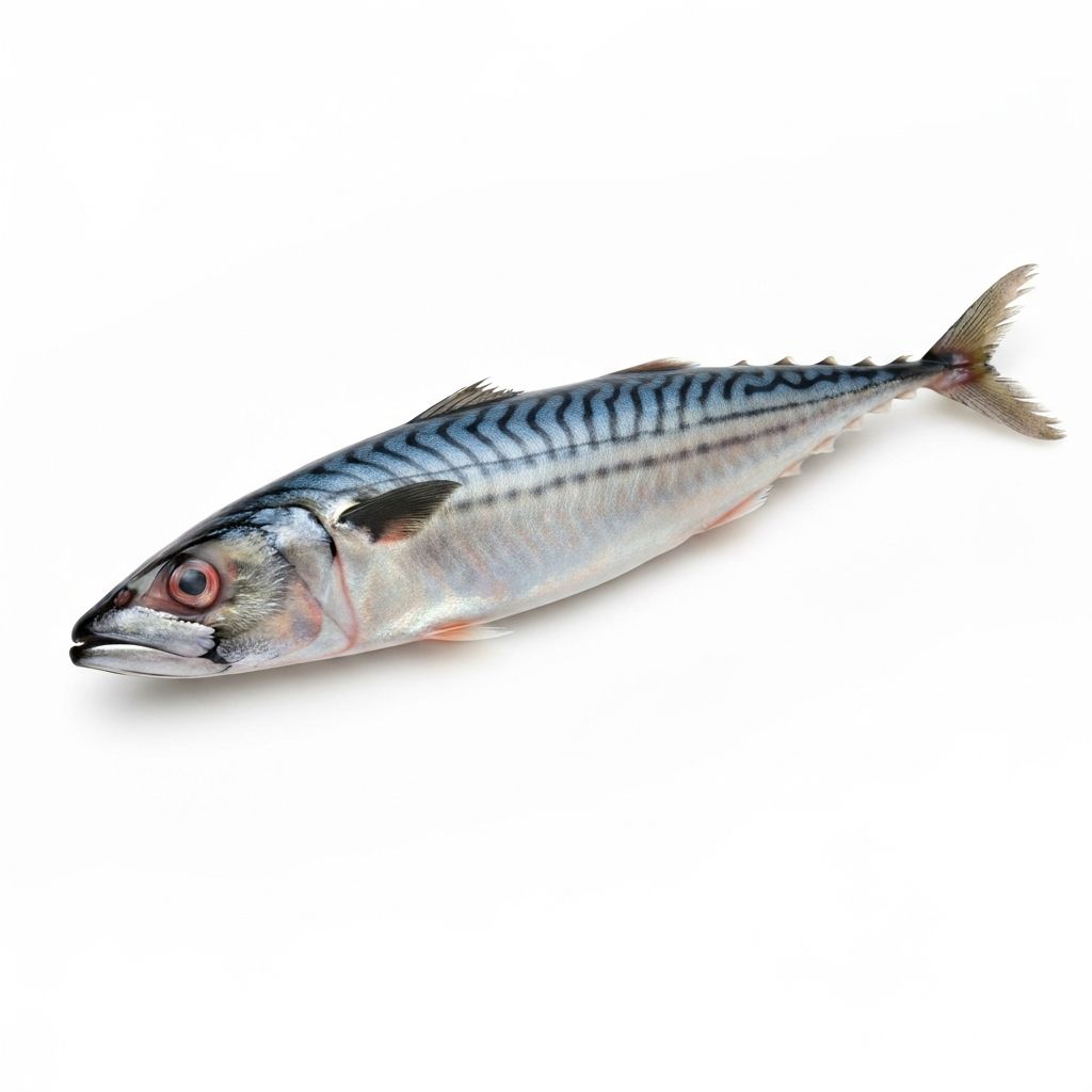 Fresh mackerel fish rich in omega-3 and vitamin D